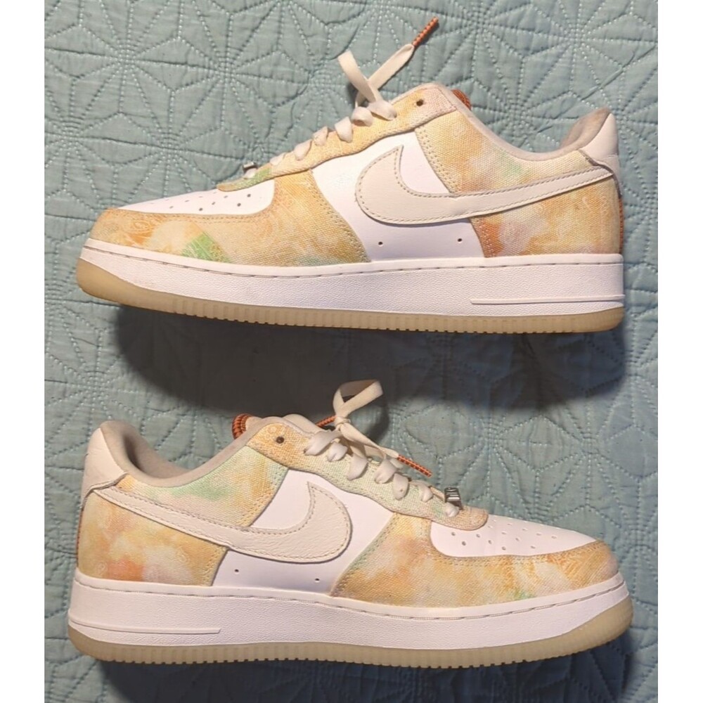 Nike Air Force 1 07 LX Pastel Paisley Shoes Women’s Size 10 Logo Metal Charm - Picture 11 of 11
